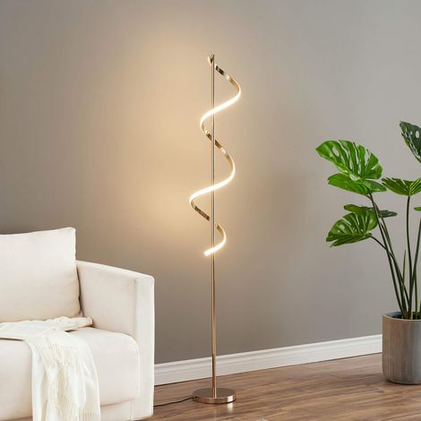 Große LED-Wasserfall-Lampe Goldene Spirale - Simaria