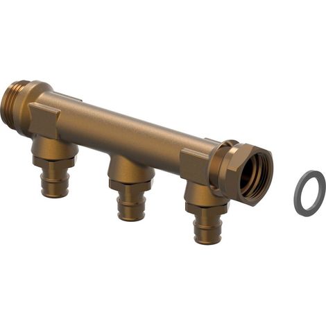 Uponor Aqua Plus mit AG und Überwurfmutter Q und E E DR, 3/4" MT/SN, 3x16 c/c50mm