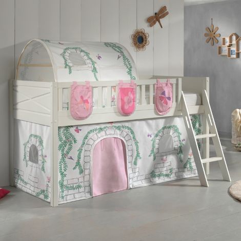 Lit mi-hauteur Scottie 90x200 cm Birdy 3-blanc