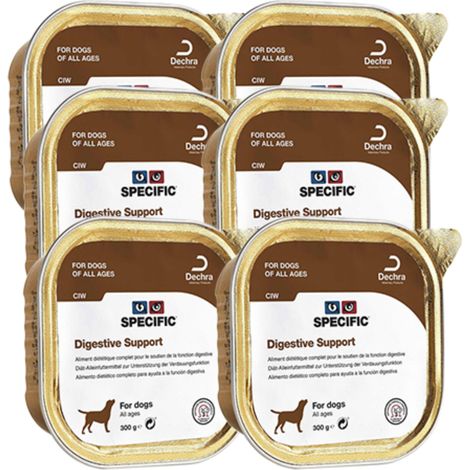Alimentation spcifique Hiro pour les chiens digestifs Soutien CIW, Pack 6 x 300 GR