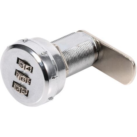 3 Digit Code Combination Cam Cabinet Silver Stainless Steel Convenient Password Security Coded Lock 3 (1/5)