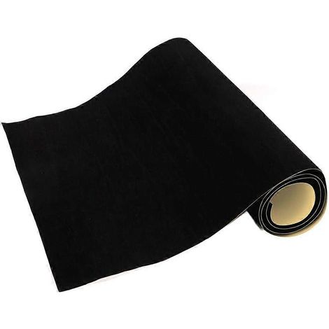 Lot de 2 pièces auto-adhésif Felt tissu, doux Velvet Drawer doublure noir (1/5)