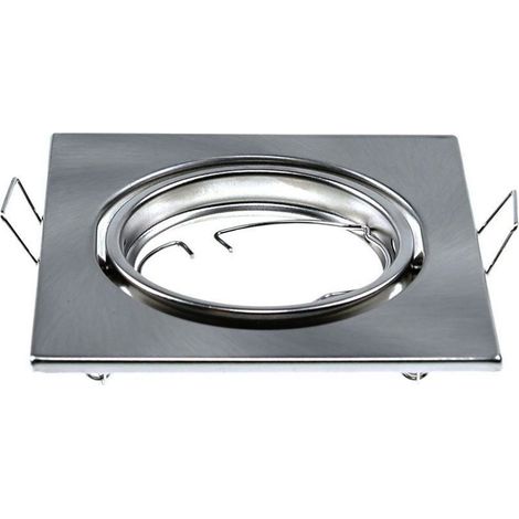 V-TAC VT-817 Beschlag verstellbarer quadratischer nickel satiniert metall für GU10-GU5.3 Strahler box 2pcs/pack - sku 8942