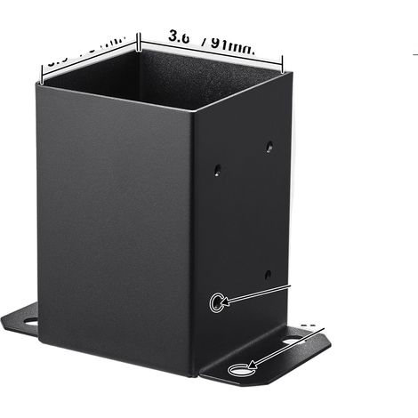 Supports de poteaux, acier carbone durable, installation facile, 10pcs (1/2)