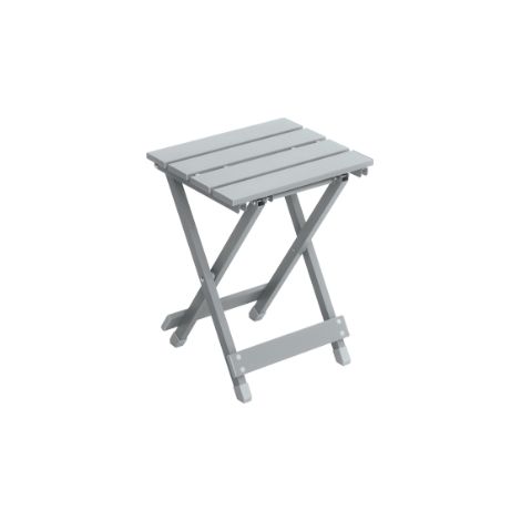 Tavolino quadrato 30x30 cm in alluminio silver, pieghevole MALIGI HOME MG-ALICIA Silver (1/2)