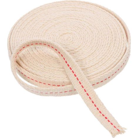 Mèche plate en coton pour lampes à pétrole et brûleurs anciens, pour éclairage de secours