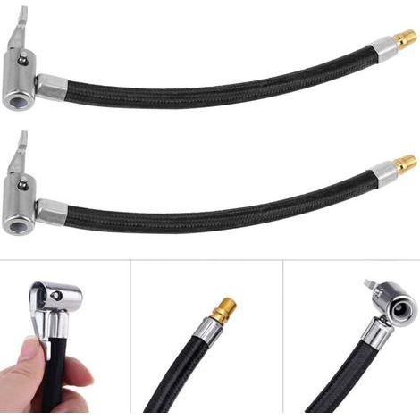 Tuyau de gonflage tressé 35 cm – Résistant à 300 PSI – Pour pneus de vélo, moto et voiture – Compatible avec pompes à air (1/5)
