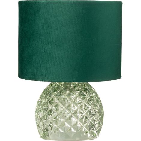 Lampe à Poser en Verre "LED" 23cm Vert Clair (1/5)