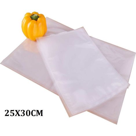TrAdE Shop Traesio - 50 Sacchetti Sottovuoto 25x30cm Buste Per Alimenti Cibo Conservazione Freezer -