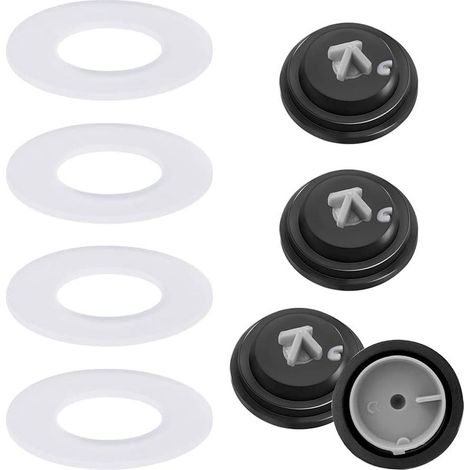 8 pièces 4× Membrane pour Robinet Flotteur SIAMP 4× Rondelle de Soupape de Chasse Flotteur Chasse d'eau wc citerne à membrane rondelles à membrane à entrée latérale pour citernes (1/5)