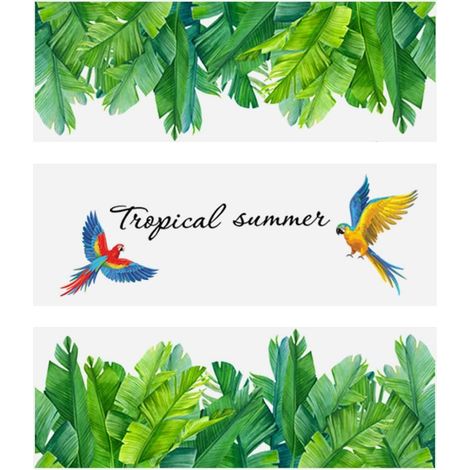 Stickers muraux autocollants feuilles vertes et oiseaux lot