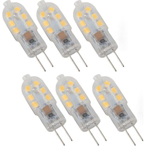 Lot de 10 ampoules LED G4 2835 transparentes, à brancher, 220 V CA, pour camping-car, armoire, éclairage extérieur, lumière chaude 2700 K. (1/5)