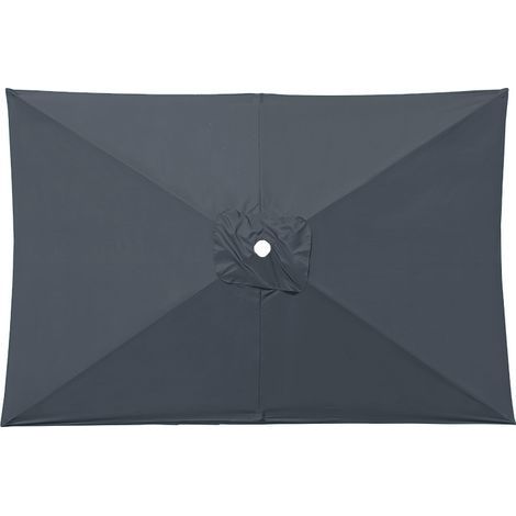 Rechteckiges Sonnenschirmtuch, Ersatzbezug für Sonnenschirm im Freien, UV-beständiger und wasserdichter Gartensonnenschirm, Sonnen- und Regenschutz, Sonnenschirmtuch-Ersatz (2 x 2 m, grau) (1/5)