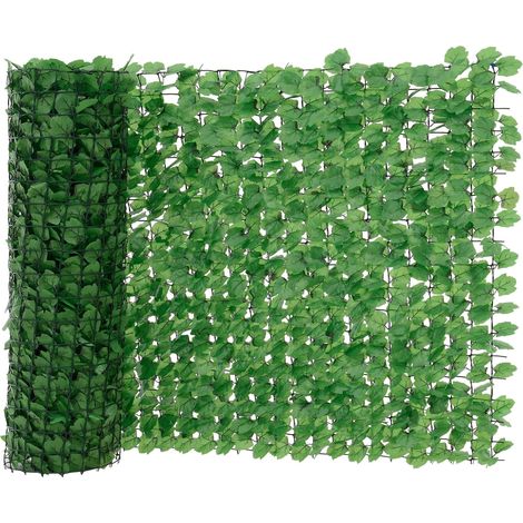 Recinzione con foglie frangivista filo di plastica poliestere 300 x 100 cm verde 030001443