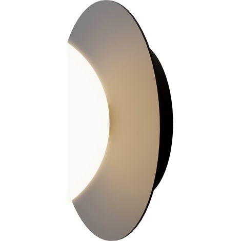Sulion - Applique Murale Noir et Verre Opalin IP20 1xG9 (1/5)