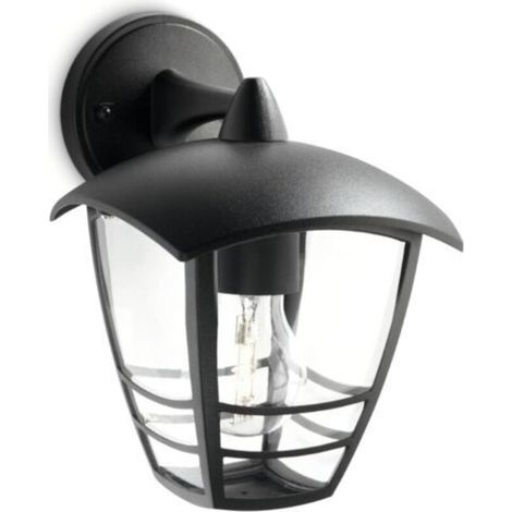 Outdoor wall light, E27 socket, bulb not included, black (1/5)