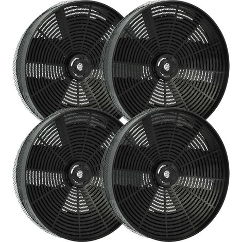 vhbw 4x filtro a carboni attivi compatibile con Foron Zanker cappe aspiranti - 17,3 cm, con copertura a rete