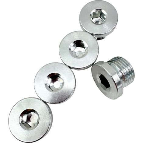 Lot de 5 bouchons d'échappement de voiture avec écrous (plugs) bouchons de capteur d'échappement (1/4)