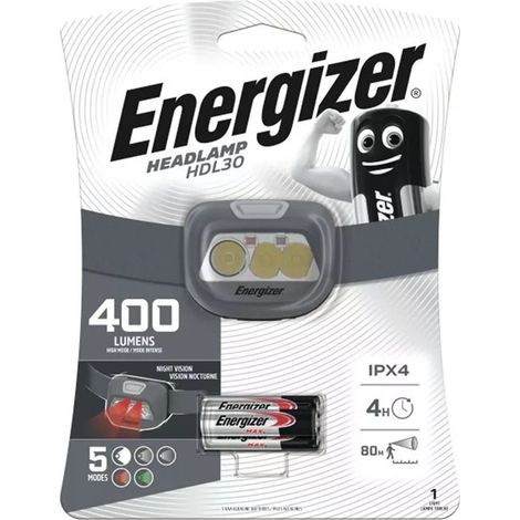 Lampe frontale gris HDL30 3xAA 400lm IPX4 ENERGIZER (1/2)