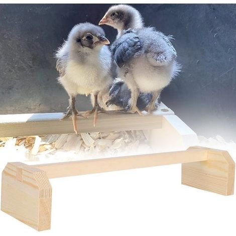 Perchoir en bois 40 cm pour poulets, coqs, perroquets et grands oiseaux, support et jouet pour oiseaux domestiques, accessoire d’entraînement, 1 pièce (1/5)