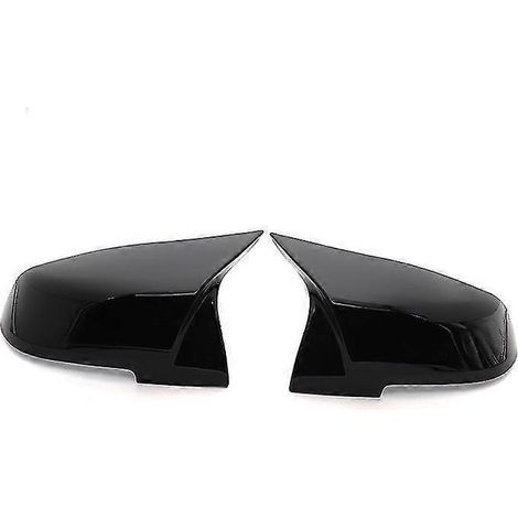Stück M Look Auto-Außenspiegelabdeckungen für BMW i3, i3s, i3er Reihe (2013–2015), Carbonfaser-Optik – Hochglanzschwarz