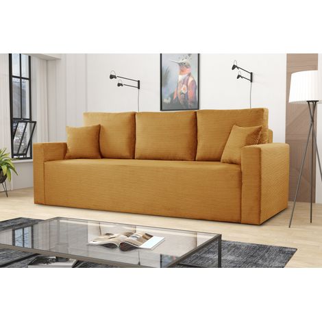 Modernes Sofa ZOOM mit Schlaffunktion Gelb (1/2)