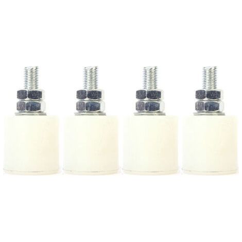 4 pcs Guide Porte Coulissante, 40 x 40,Olive or Guide Rollers for Sliding Doors, Sliding Door Guides or Other Applications, Plaque de Guid Nylon,Fixation avec Tige Filetée (1/4)