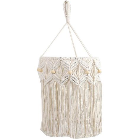 Makramee-Lampenschirm, Boho-Wandteppich, Hängeleuchte für Zuhause