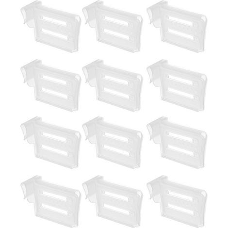 12 panneaux de séparation latéraux pour porte de réfrigérateur avec fermeture à glissière-8X5X3CM-Transparent (1/4)