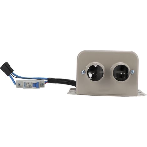 Chauffage électrique de dégivrage pour voiture 800 W, portable, à chauffage rapide, ventilateur de pare-brise avec 2 trous, 24 V (1/5)