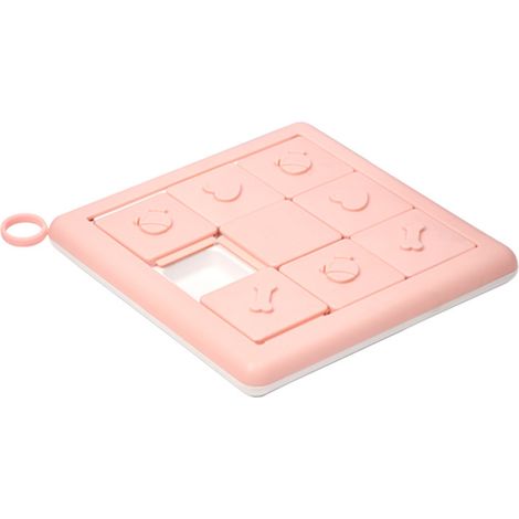 Distributeur interactif de friandises pour chiens et chiots, lanceur de nourriture portable, jouet d'entraînement intelligent, jouet d'alimentation pour le dressage canin (rose) (1/5)