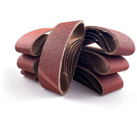 40 Pièce Bandes Abrasives 75x457mm,Grain 40 60 80 120 180 240 320 400,5 pièces par grain Convient pour Ponceuse à Bande. (1/5)