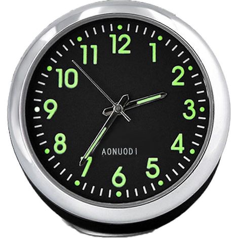 Horloge murale fluorescente miniature pour voiture, horloge à quartz, montre de poche universelle (1/5)