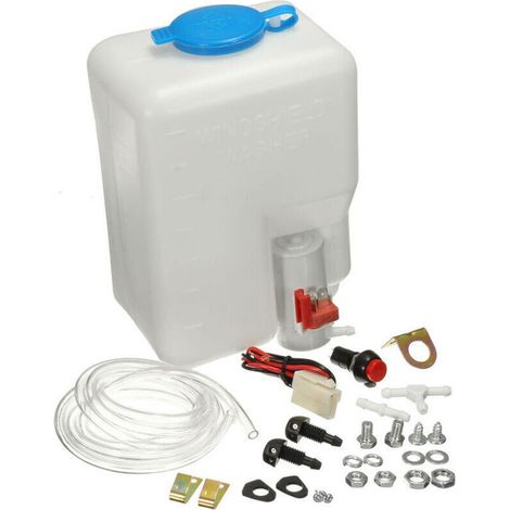 Kit De Reservoir De Bouteille De Lave-Glace Universel Pompe 12V 1.8L Reservoir De Systeme D'Essuie-Glace (1/5)