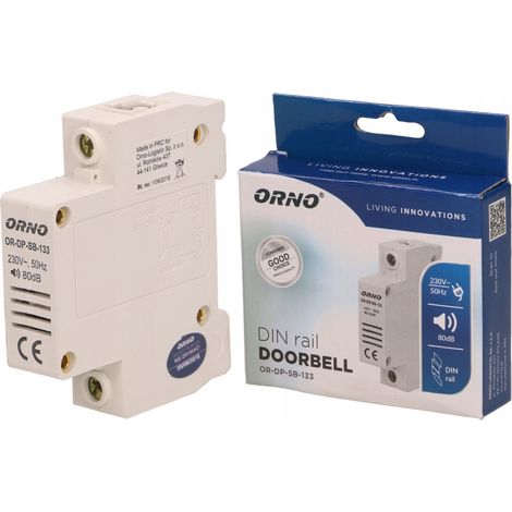 Sonnette 230 V - Rail DIN - Noir - Électromécanique - Volume : 80 dB (1/5)