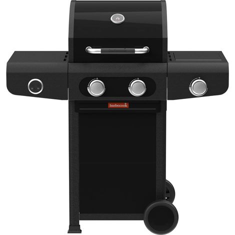 Barbecook Siesta 210 Graphite Barbecue a gas con 2 bruciatori e bruciatore laterale, nero, 112x56x118cm (1/9)