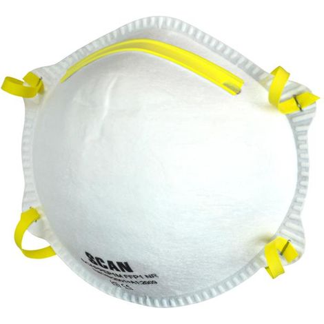 Scan 2ECB21 Moulded Disposable Mask FFP1 Pack Of 3 SCAPPEP1M (1/3)