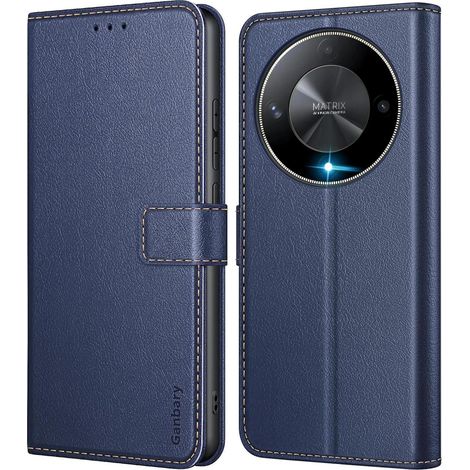 Klapphülle für Honor Magic6 Lite 5G mit Kartenfächern, Standfunktion und Magnetverschluss, Blau (1/5)