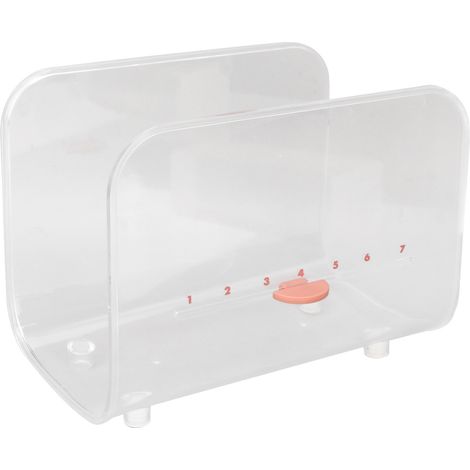 Boîte De Rangement Masques Faciaux En Ps Transparent Avec Échelle - Organisateur Forme En U Pour Salle De Bain - Capacité 30 Pièces (1/5)