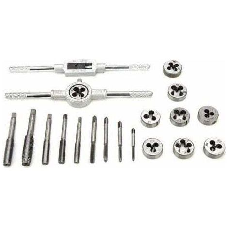 YMYNY 20 PCS Tapping Tool, Taps and Dies, Thread Screw Extractors, M3-M12 Steel, with Storage Case (1/5)