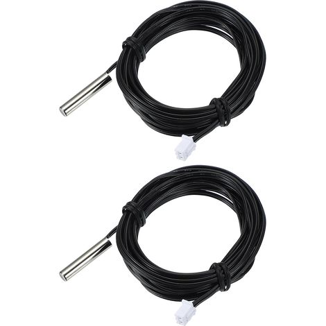 NTC Capteur de Température, 2 Pcs 118 Pouce 1% 3740 Sonde de Température en Cuivre Étanche Numérique Transmetteur de Température Extension pour Climatiseur Réfrigérateur (1/5)