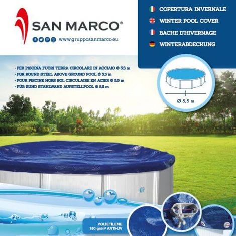 Copertura invernale per piscina fuori terra rotonda 550 cm