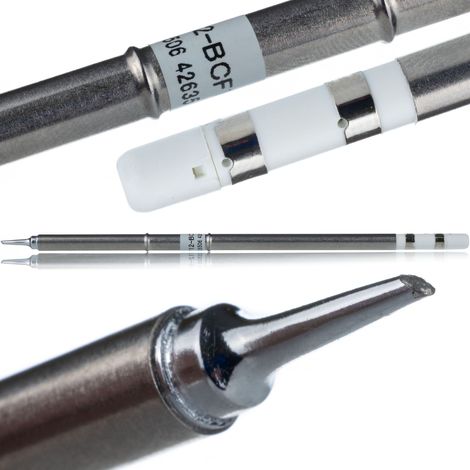 Rosfix T12-BCF1 – Lötkolbenspitze mit Heizelement  Schnelles Aufheizen  Präzise Temperaturmessung  Kompatibel mit T12 Lötstationen  Lötkolbenzubehör