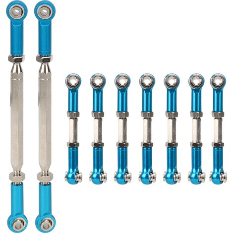 Satz mit 9 Spurstangen aus Aluminiumlegierung für WL Toys 1/10 RC-Car K949 - Blaues Zubehör K949-015B (1/5)
