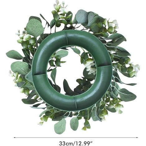 Couronne artificielle verte à suspendre au mur, décoration printanière pour porte intérieure ou extérieure (1/5)