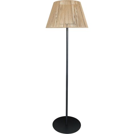 Lampadaire sans fil TALL RAFFY Marron Corde H170 cm