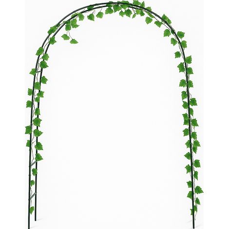 Arco in Metallo per Fiori e Rampicanti 140x38x200/240 cm verniciato verde (1/2)