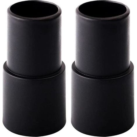 Set mit 2 schwarzen Universaladaptern von 32 mm auf 35 mm für Staubsaugerschläuche und Zubehör