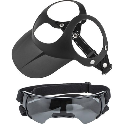 Chapeaux pour Chiens Casquettes et Lunettes de Protection pour Petit Chien Visière Imperméable Anti-UV avec Lunettes Solaires pour Chiot, Été et Randonnée (1/5)