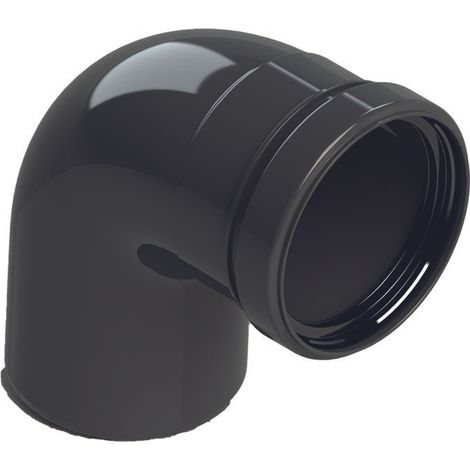 Curva 90° in polipropilene nero d.80 maschio-femmina